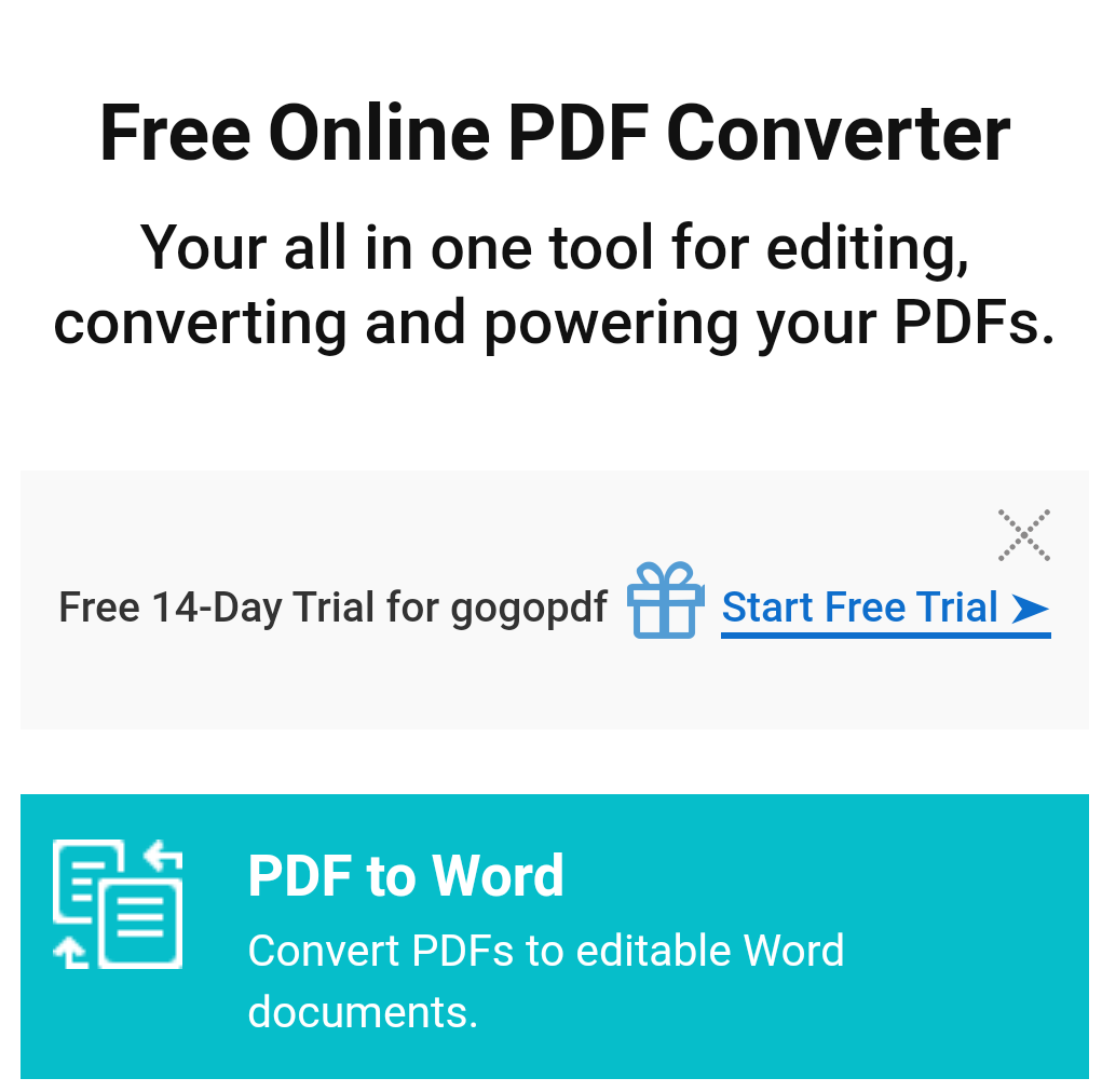 Free online PDF converter 
